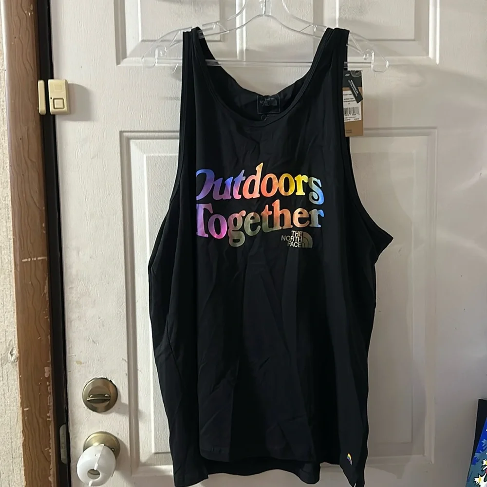 The North Face Pride OUTDOORS TOGETHER Graphic Tank Top: BLACK: NEW WITH TAGS:XL